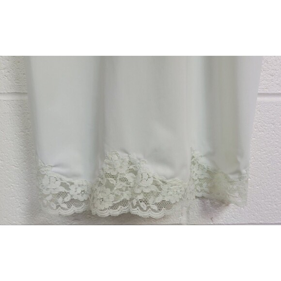Vintage Van Raalte Suavette Nylon Slip Chemise Sea Foam Green Lace Sz 33 - Picture 4 of 11